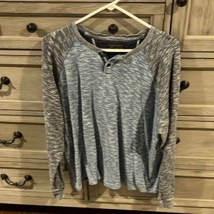 Men’s Lucky Brand long sleeve shirt blue and gray XXL